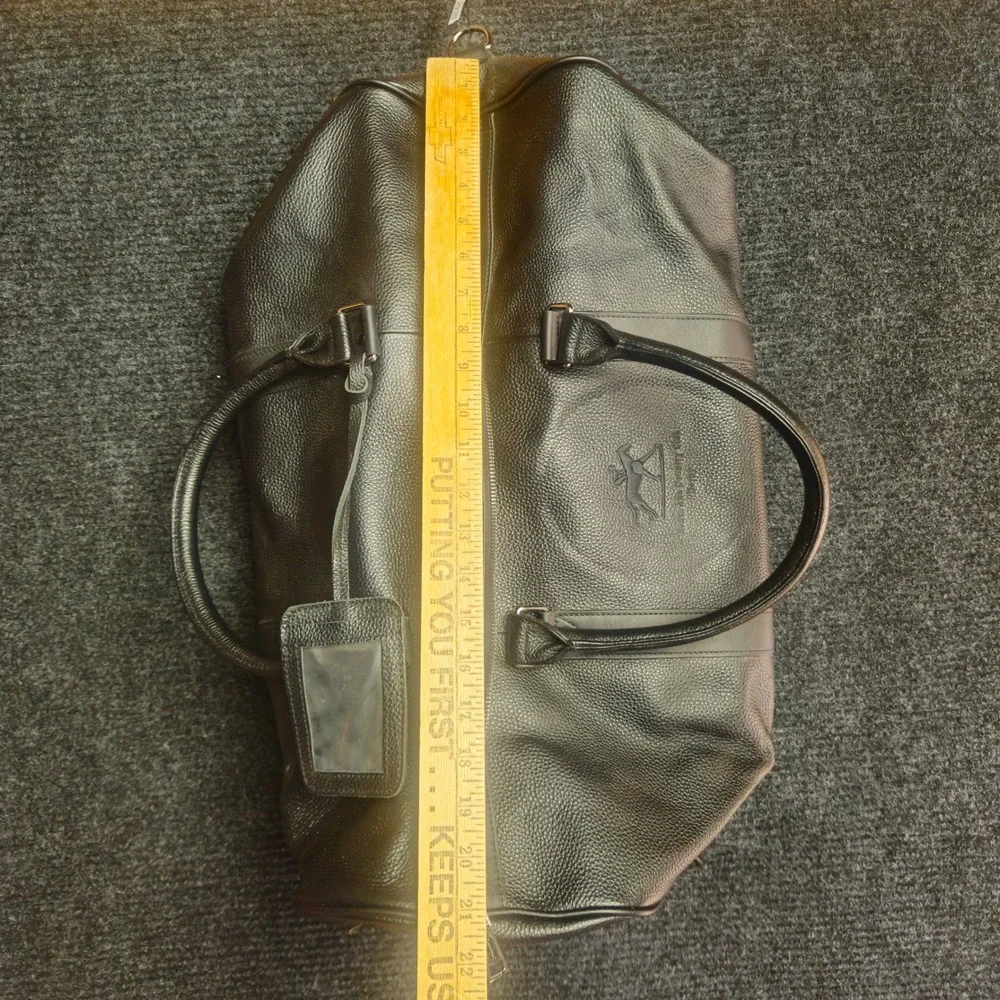 Winston Collection Black Columbian Leather Duffel Bag Country Club Derby Set